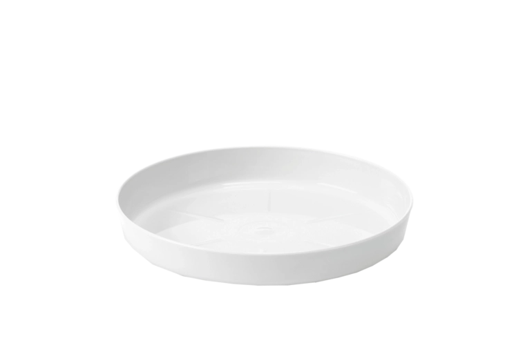 Sous-plat en plastique blanc pour pot de fleurs Lamela 17 cm