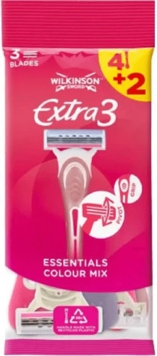 Wilkinson Extra3 Beauty dames wegwerp scheermesjes 4+2 stuks