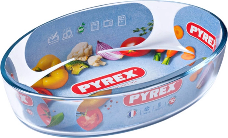 Ovale ovenschaal PYREX 1,6 l van glas 26 × 18 × 6 cm