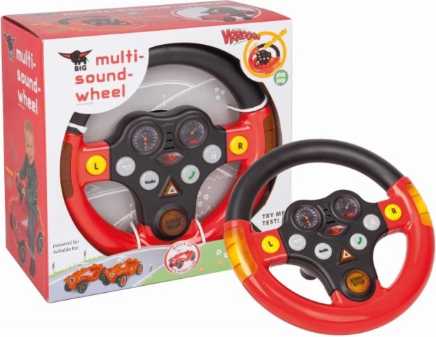 BIG Multi-Sound steering wheel with sounds for ride-ons