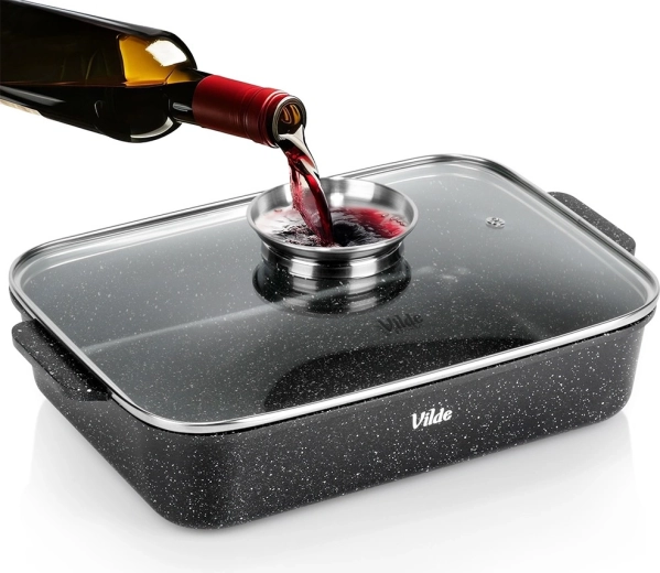 Granit-Bräter mit Deckel Granitica 3,5 l, 35 × 23 × 12 cm