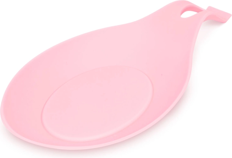 Support en silicone rose pour cuillère en bois