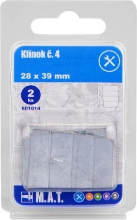 Houten wig nr. 4 voor bevestiging van stelen 28 × 39 mm (2 stuks)