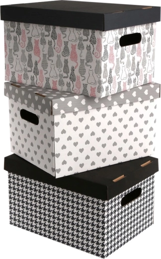 Dekorative Aufbewahrungsbox mit Deckel 35 × 26 × 21 cm