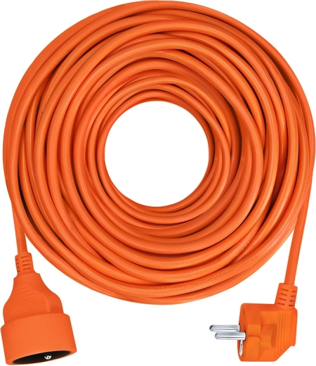 Verlengkabel Solight met koppeling, 1 stopcontact, 10 m, oranje - 1 stuk