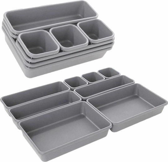 Ag641b modulaire organizer 8 stuks grijs