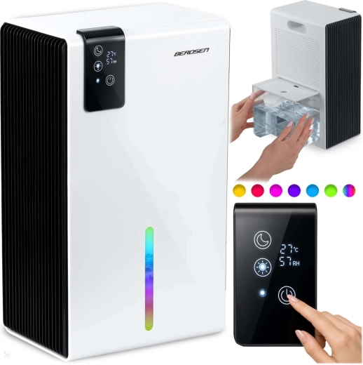 Déshumidificateur d’air Berdsen avec hygrostat et télécommande 800 ml/24 h - 1 pièce