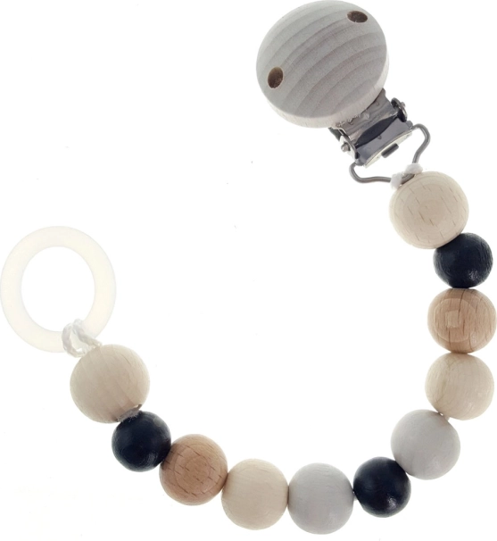 Hess clip voor fopspeen natuur zwart