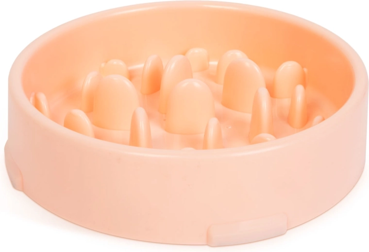 Gamelle anti-glouton pour chiens rose