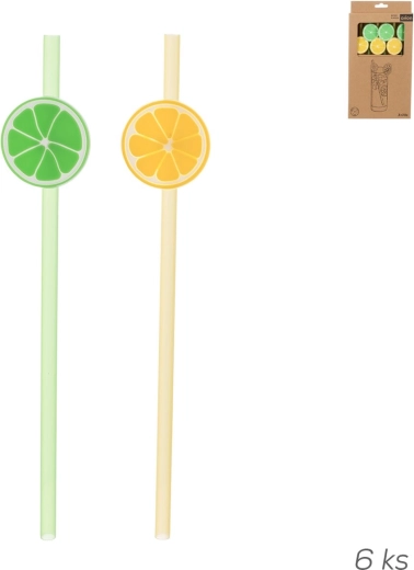 Pailles réutilisables LIMEPOP, lot de 6 pièces assorties