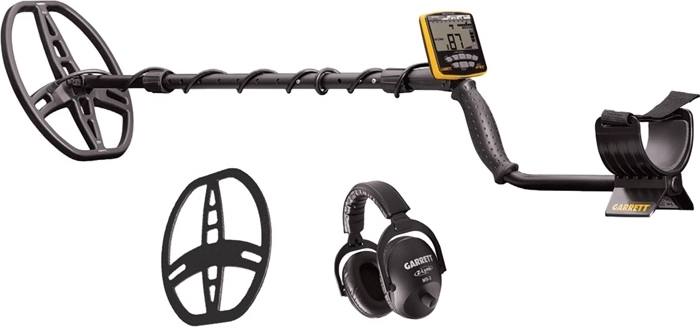 Metaaldetector Garrett Ace Apex met 8,5" × 11" Raider-zoekspoel en MS-3 draadloze hoofdtelefoon