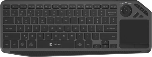 wireless keyboard with touchpad for smart tv natec turbot 2 bt + 2.4 ghz