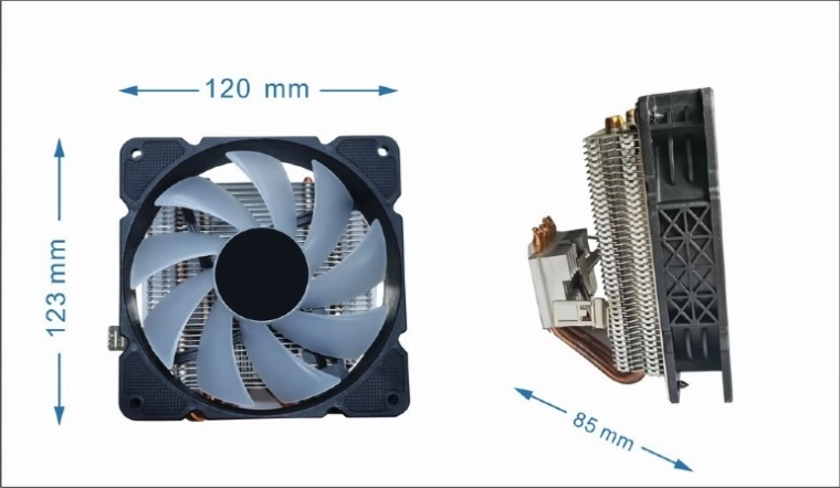 Gembird Huracan processorkoeler 120 mm 100 W ARGB PWM