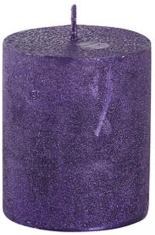 Bougie rustique PROVENCE violette 7 cm