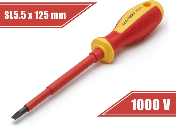Tournevis plat isolé 5,5 × 125 mm jusqu’à 1000 V
