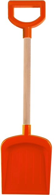 Androni shovel with wooden handle and grip 53 cm – Red