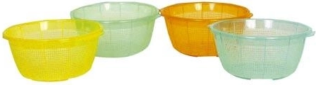 Plastic colander bowl 27 cm – mix of colors