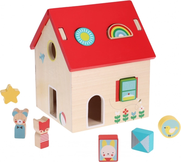 Petit Collage shape sorter house with animals