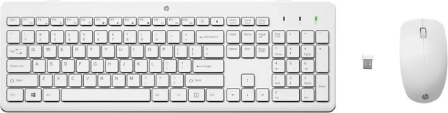 HP 230 Wireless Keyboard and Mouse, White