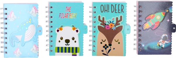 Spiral notebook lined 9x14 cm