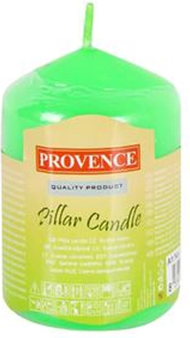 Bougie cylindrique en paraffine verte 8 × 5 cm