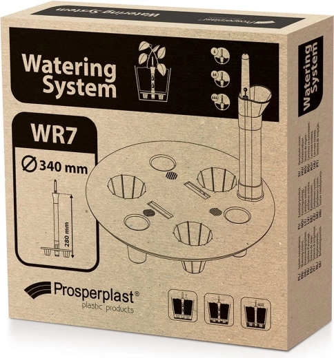Bewässerungssystem für Blumentöpfe Round 34 cm, schwarz