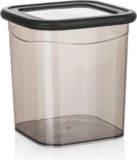 Boîte de conservation carrée LISSA 0,9 l fumée