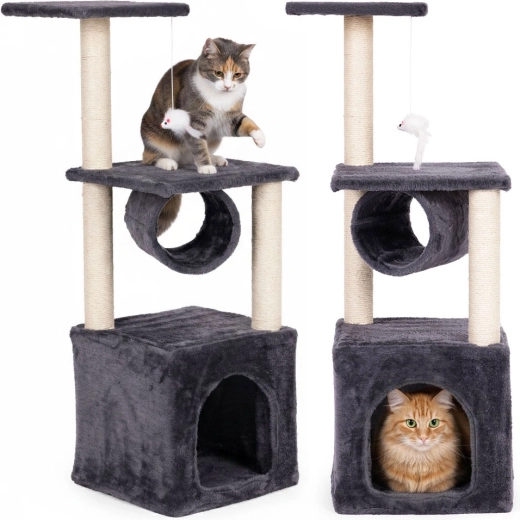 Arbre à chat griffoir 94 cm gris PETSI