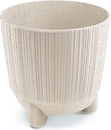 Bloempot Ryfo N Eco Wood 14,5 cm wit