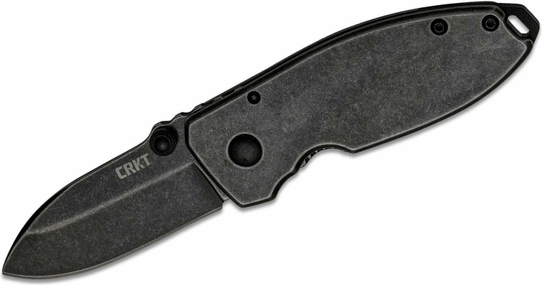 CRKT Squid Black Stonewash Pocket Knife 5.4 cm, all-metal, black