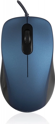 Blue Silent Wired Optical Mouse