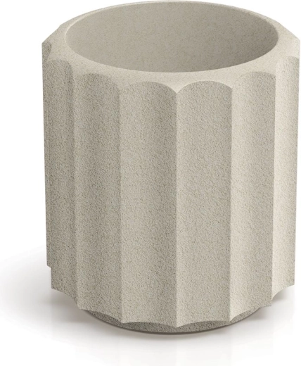 Bloempot Rona Line 28 cm zandkleurig met inzet