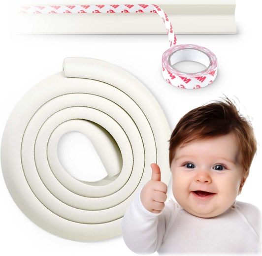 Sicherer Schaum-Kantenschutz RICOKIDS, weiß, 2 m