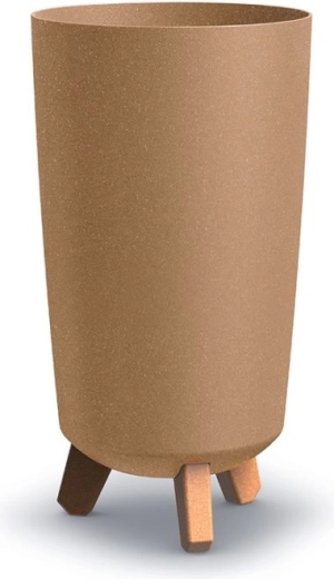 Gracia Tubus Slim Eco Wood Planter on Legs 19.5 cm, Naturo