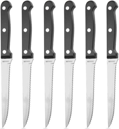 Set de couteaux à steak en acier inoxydable 21 cm, 6 pcs