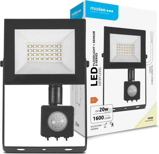 Modee LED-Strahler mit Bewegungssensor 20 W, 1600 lm, 120°, neutralweiß 4000 K