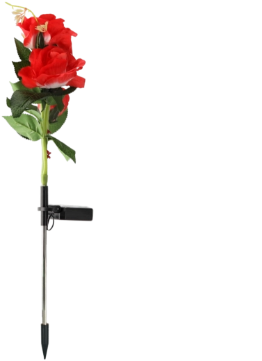 Solar garden lamp rose 70 cm, warm white, 3 LED