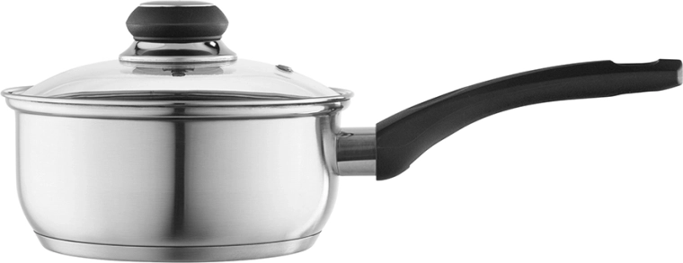 Altom Design Emilio stainless steel saucepan 1.2 l, 16 cm, with glass lid