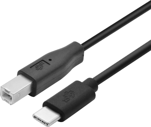 USB-C to USB-B printer cable 1.8 m black
