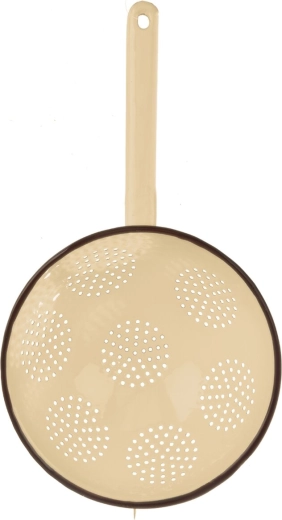 Emailiertes Küchen-Sieb braun 22 cm