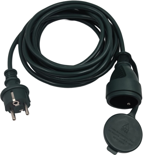 Rallonge électrique de jardin 10 m, verte - 1 pièce