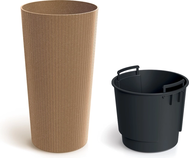 Pot de fleurs Lamia Slim Eco Wood 30 cm naturo