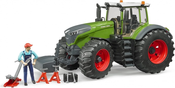 Bruder tracteur Fendt 1050 Vario avec mécanicien et outillage d’atelier 1:16