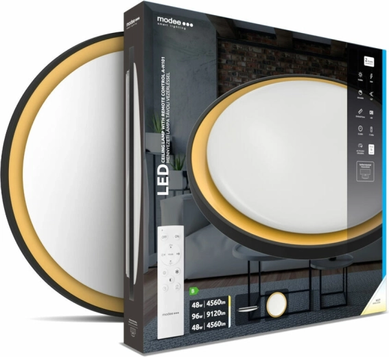 Plafonnier LED Modee Smart Lighting A‑H101, dimmable, 3CCT, Ø540 mm, télécommande