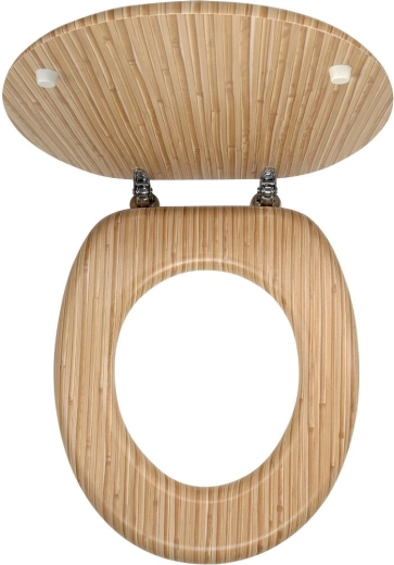 Abattant WC en placage de bambou