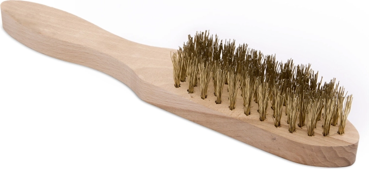 Brosse métallique avec manche en bois