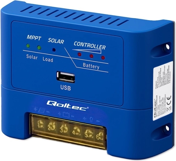 Solarer MPPT-Laderegler Qoltec 15 A für 12/24 V, LiFePO4