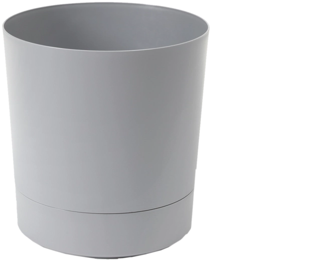 Blumentopf mit Untersetzer Aura 28 cm – mattgrau