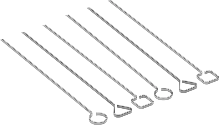 CADAC Grill Skewers, Stainless Steel, Set of 6, 30 cm