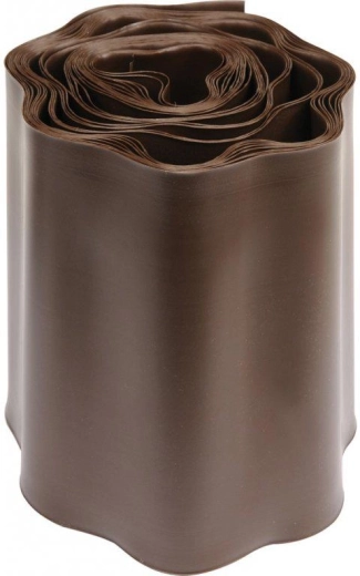 Kunststof graskant bruin 15 cm × 9 m